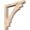 Ekena Millwork Merced Craftsman Smooth Bracket w/ Offset Brace, Douglas Fir, 5 1/2"W x 38"D x 38"H BKT0604X38X38MRC04SDF - alternate 1